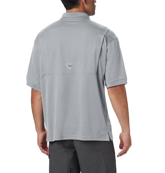 Columbia PFG Perfect Cast Polo Grey For Men's NZ39072 New Zealand